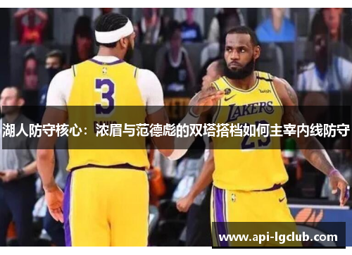 湖人防守核心：浓眉与范德彪的双塔搭档如何主宰内线防守