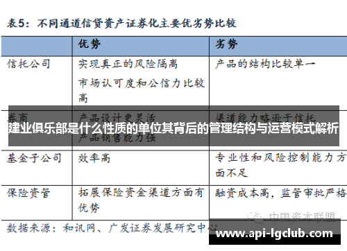 建业俱乐部是什么性质的单位其背后的管理结构与运营模式解析
